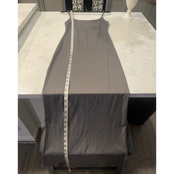 Double Lined Bodycon Maxi Dress in Gray- Size Medium - Picture 11 of 12